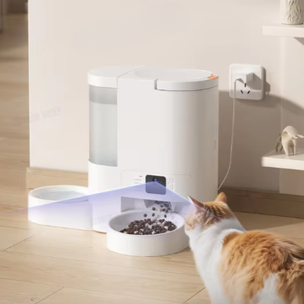 Smart Automatic Pet Feeder and Water Fountain Combo with APP Control Timed Feeding for Cats and Dogs
