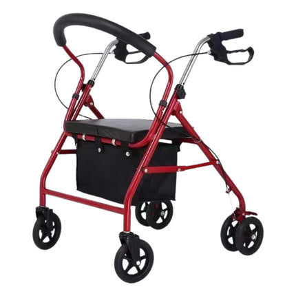 Adjustable Rollator Walker with Padded Seat & 7” Smooth-Roll Wheels