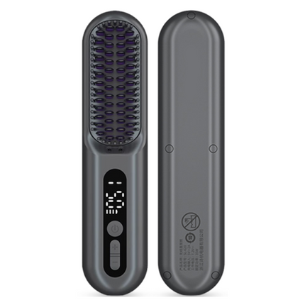 Portable Ionic Hair Straightening Brush 150 to 230C Fast Heat USB Rechargeable