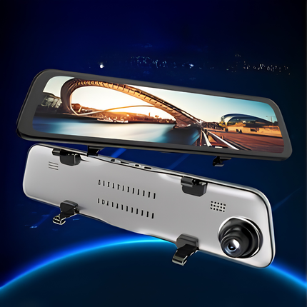 12 Inch Full Screen Rear View Mirror Camera Recorder with Touch Display and Parking Monitoring