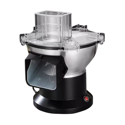 Gray Compact Food Processor with Stainless Steel Bowl for Vegetables and Fruits