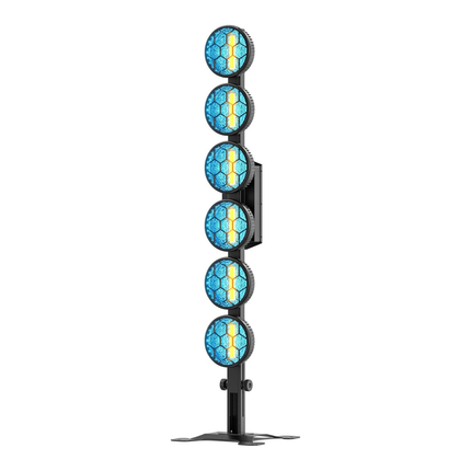 200W RGB COB LED Stage Light with 6×50W DMX Sound-Controlled Background Wash for Events