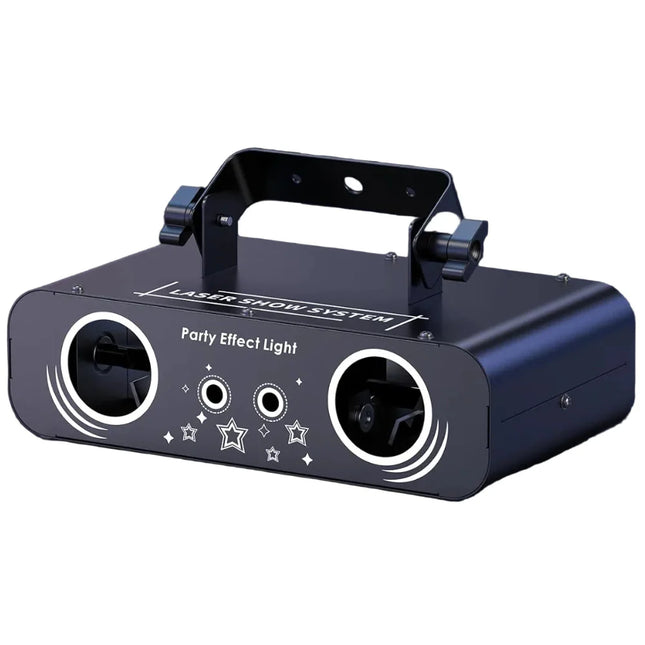 50W Multi-Effect RGB Laser Stage Light with DMX Control, Music Sync, Remote & Rotating Bee Eye