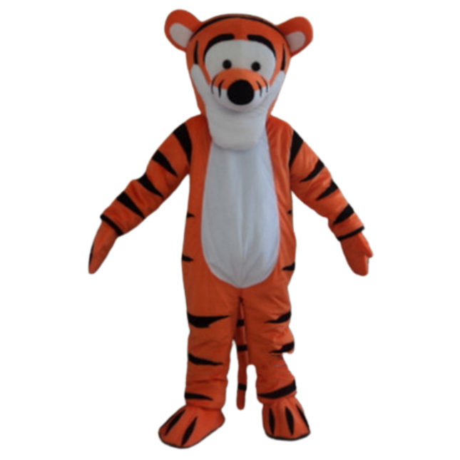 Adult Cartoon Tiger Mascot Costume – Full-Body Plush Animal Cosplay Suit for Parties, Promotions & Events