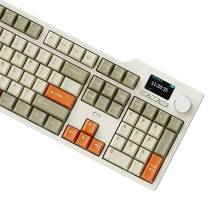 Tri Mode Wireless Mechanical Gaming Keyboard With Display RGB Lighting Hot Swap Avocado Linear Switches