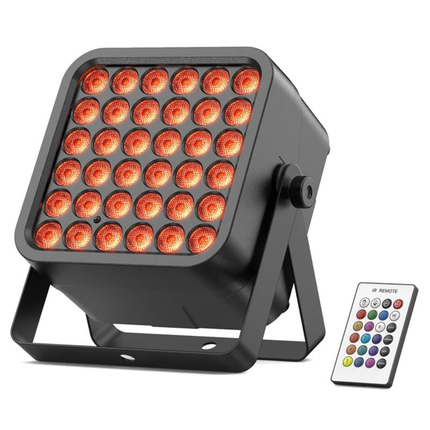 Portable Wireless Stage Par Light RGBWA UV 54W Battery DMX Uplighting for Events Weddings Parties