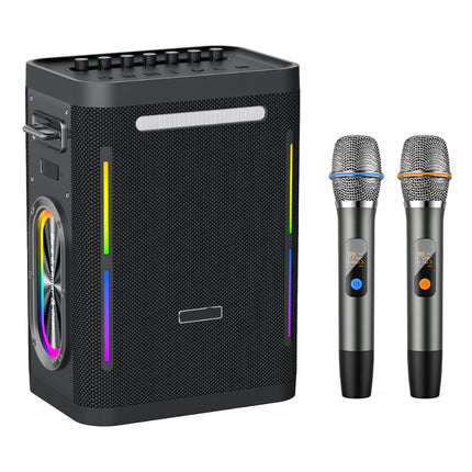 High-Performance 300W Wireless Party Speaker with Dual Mics, LED Effects & Stereo Sound