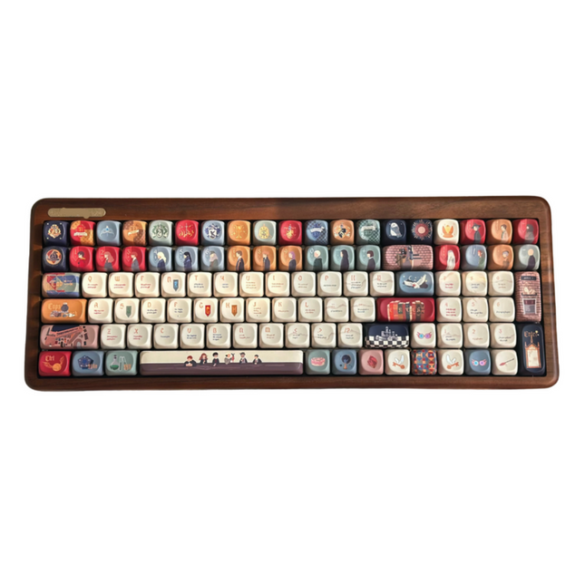 Owl Letter Mechanical Keyboard Keycaps – English Layout, Durable Plastic Design