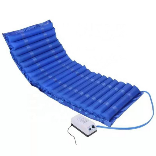 Wellness Air Mattress with Pneumatic Cell Design, Drain Hole & Integrated Air Pump for Bed Comfort