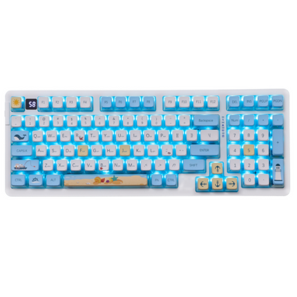 RGB-Compatible 117-Key Mechanical Keyboard Keycap Set – PBT Dye-Sublimation, Pudding Dual-Layer Design