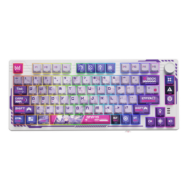 75-Key Mechanical Gaming Keyboard with RGB Backlight & Durable PBT Keycaps