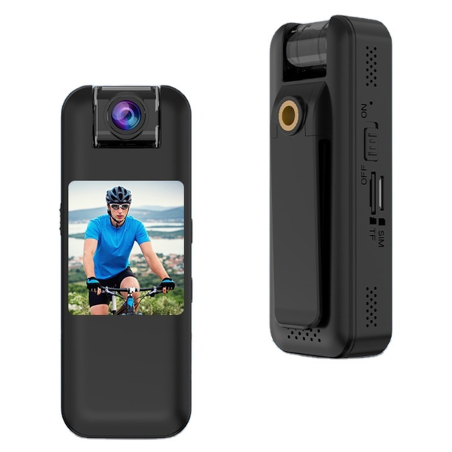 Portable HD Body Cam with Rotating Lens, Wide View Angle and Night Recording Capability – Black