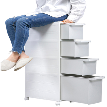 Modern 3-Layer Plastic Storage Drawer Cart with Wheels – Bathroom & Home Organizer