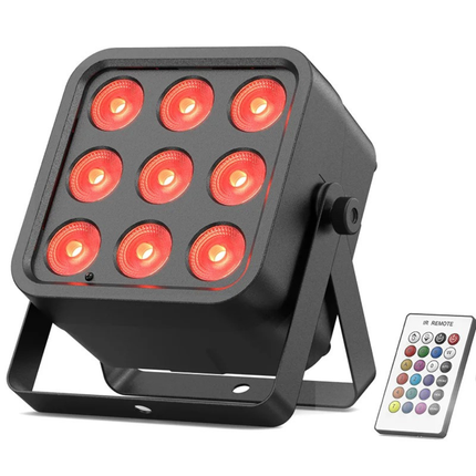 Rechargeable RGBWA UV LED Stage Uplight 54W DMX Control for Weddings Events Parties
