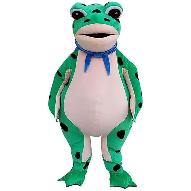Unisex Adult Inflatable Frog Costume with Fan System Lightweight Animal Mascot Suit for Entertainment and Shows