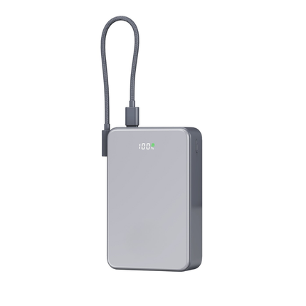 Portable Wireless Fast Charging Power Bank with Built-in Cable Carry-On Approved