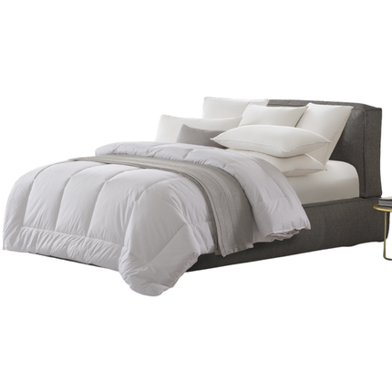 Premium 100% Cotton Quilt Comforter Lightweight Hotel-Style Minimalist Bedding