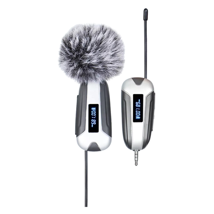 Wireless Headset Microphone System with Detachable Lavalier and Receiver