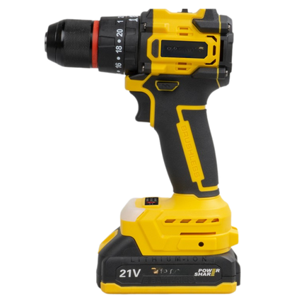 21V Brushless Cordless Hammer Drill Driver – Heavy Duty, Variable Speed, Compact Industrial Grade