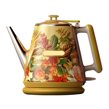 1L Corded Retro Electric Kettle 1360W with Auto Power Off and LED Button