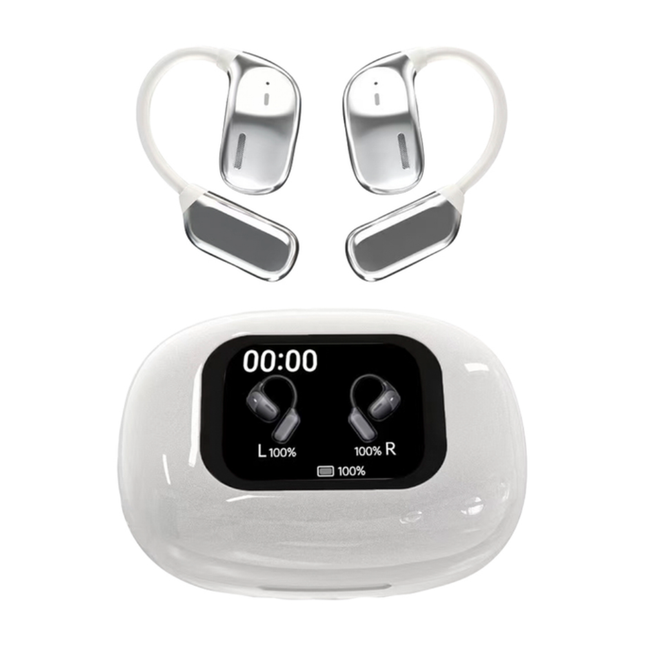 Wireless AI Translator Earbuds with TFT Touch Display, Real-Time Language Translation, Type-C Charging