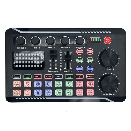 Wired Studio Condenser Microphone with Live Sound Card 20Hz to 20kHz for Streaming Podcast Music
