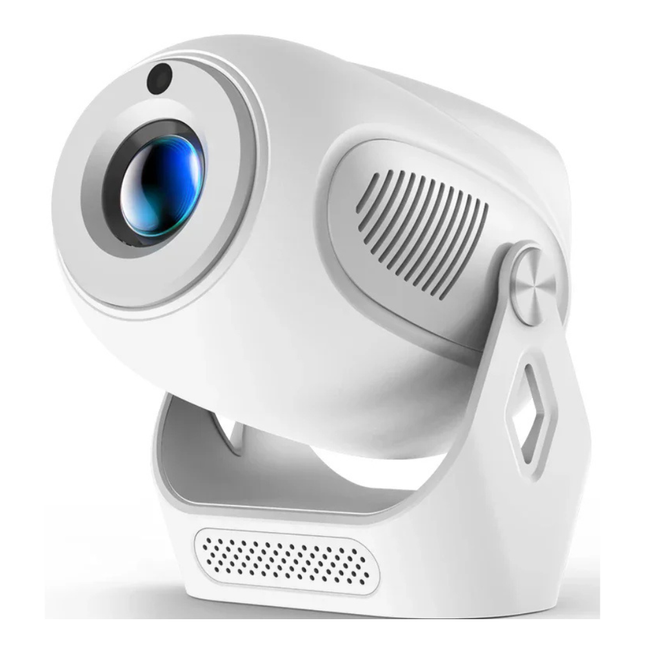 Android 11 Portable Smart Projector 720P HD Electric Focus Dual Band WiFi6 Mini Cinema
