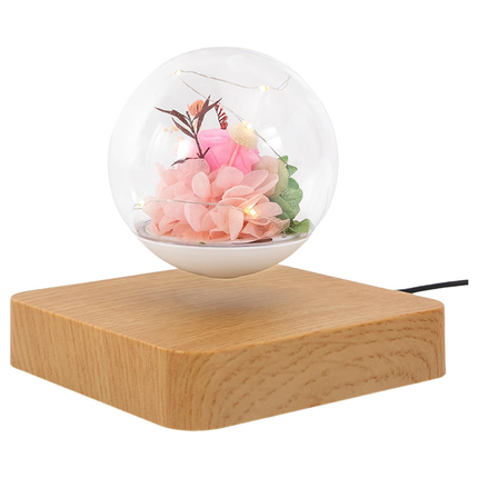 Floating LED Rose Light Levitating Eternal Flower Display Decorative Gift Lamp for Home and Office