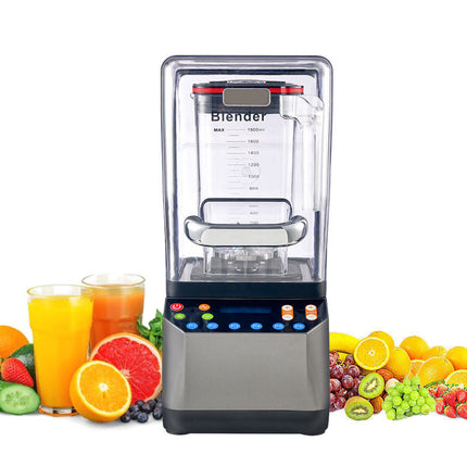 Commercial High-Speed Blender 1.8L 2200W with Brushless Motor and Stainless Steel 6-Blade System