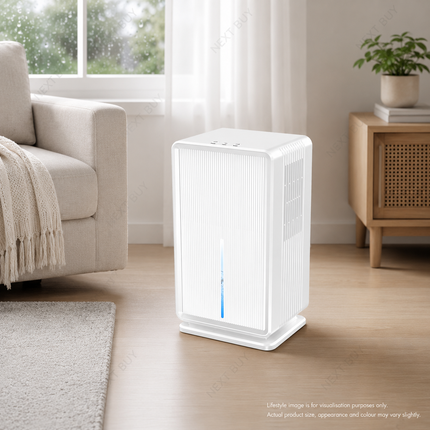 Compact Dual-Core Household Dehumidifier 1000ml/Day with 3L Tank & Auto Shut-Off