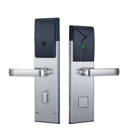 Electronic RFID Door Lock with Stainless Steel Finish for Hotel Rooms, 5 Pin Security Cylinder