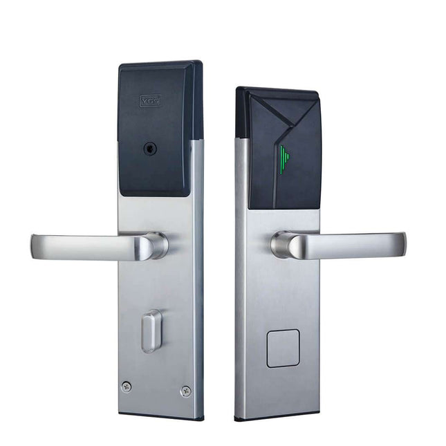 Electronic RFID Door Lock with Stainless Steel Finish for Hotel Rooms, 5 Pin Security Cylinder