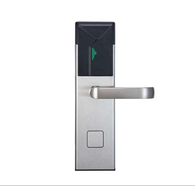 Electronic RFID Door Lock with Stainless Steel Finish for Hotel Rooms, 5 Pin Security Cylinder