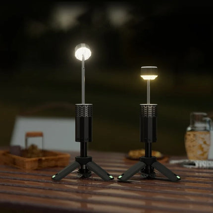 Rechargeable Telescopic Camping Lantern with Flashlight 12000mAh Battery IP65 Waterproof LED Light