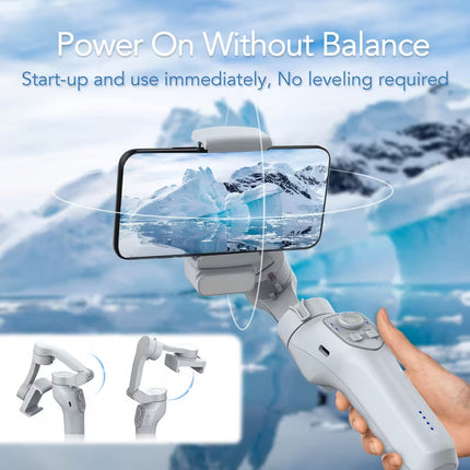 Portable 3-Axis Handheld Smartphone Gimbal Stabilizer – Foldable Design for Vlogging and Live Streaming
