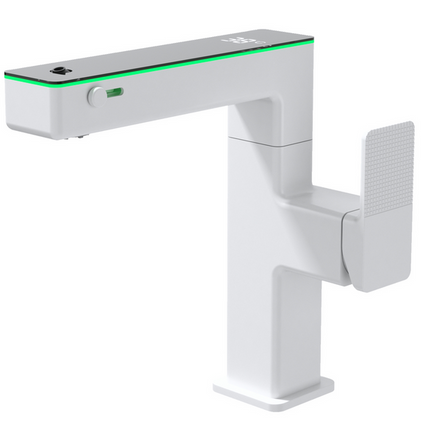 LED Temperature Display Basin Faucet with 180 Degree Swivel 3 Water Modes Hot and Cold Mixer