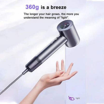 Professional High-Speed Ionic Hair Dryer with Digital Display & Style-Lock Cooling