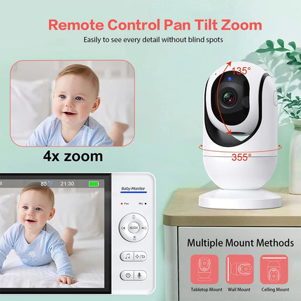 Rechargeable 7 Inch 720P Camera Monitor with Night Vision 300m Range VOX Mode