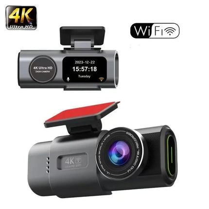 Ultra HD Dual Channel Car Dash Cam with Wireless App Control & USB-C Power