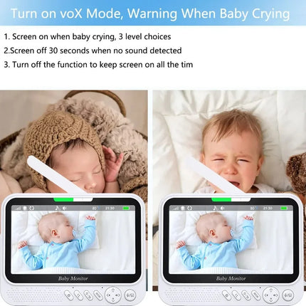 Smart Video Monitor 720P HD 7 Inch Screen WiFi App Control Night Vision Two Way Audio