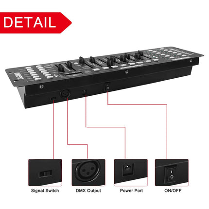 192 Channel DMX Lighting Controller with 12 Fixture Control and Programmable Scenes