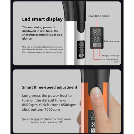 Rechargeable Cordless Pet Hair Clipper Grooming Kit with LCD Display and Replaceable Titanium Blades