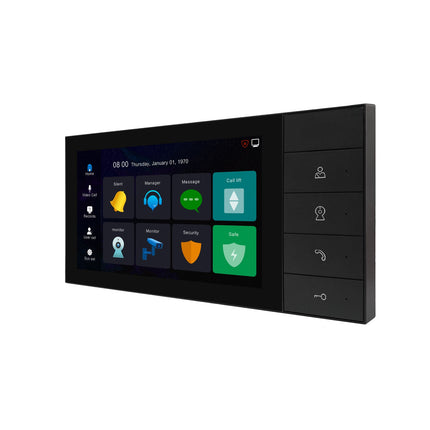 Wall-Mounted Smart Home Intercom System with Security Alarm & Visitor Messaging