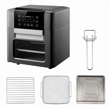 12-Litre Touchscreen Air Fryer Oven 1600W with Viewing Window & Compact Countertop Design