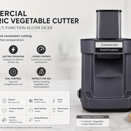 Commercial Electric Vegetable Cutter Machine 6 Blade Multi Function Slicer Dicer for Kitchen Use