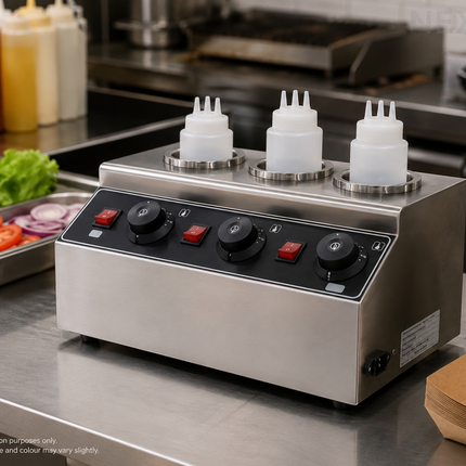 Commercial Squeeze Bottle Warmer with Adjustable Temperature Control 240W