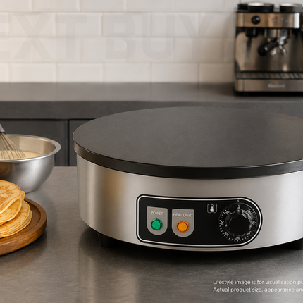 Stainless Steel Commercial Crepe Maker with 400mm Cast Iron Plate