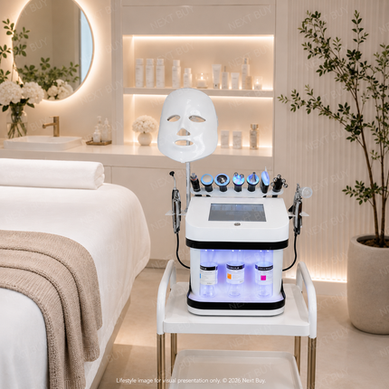 Professional 11-in-1 Hydrodermabrasion Facial Machine with Oxygen Spray and LED Mask