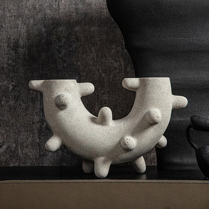 Resin Coastal Sea Cucumber Sculpture for Tabletop Ocean Décor