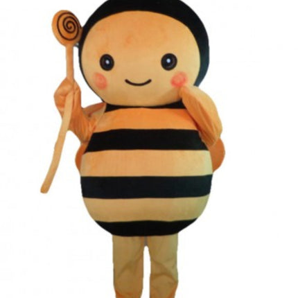 Adult Bee Mascot Costume Full Body Plush Character Suit with Oversized Head for Festivals, Parades & Promotions